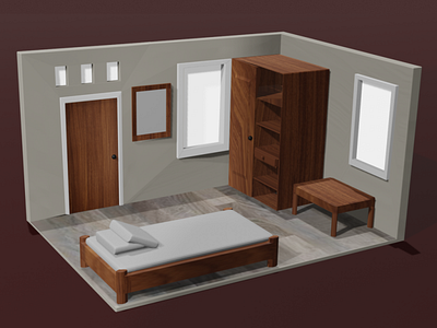 simple room 3d animation blender design graphic design illustration