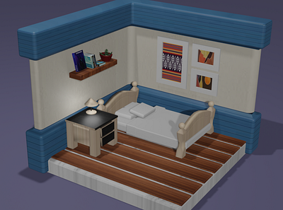 Small Bedroom 3d animation blender design graphic design illustration vector