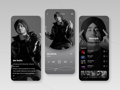 Music Streaming App app design music music streaming app ui ui ui design uiux