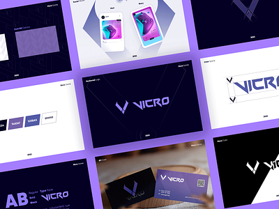 Vicro Game Center ❤ brand identity