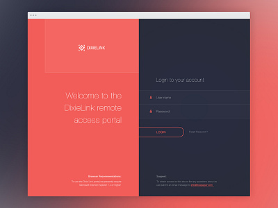 Simply Login black dark login modern red simple ui ux