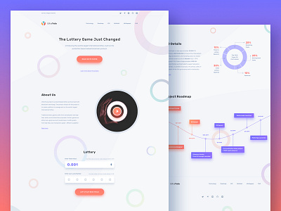 Landing Page Design - UltraYolo Lottery clean colorful fresh home page innovative landing page modern web design website design