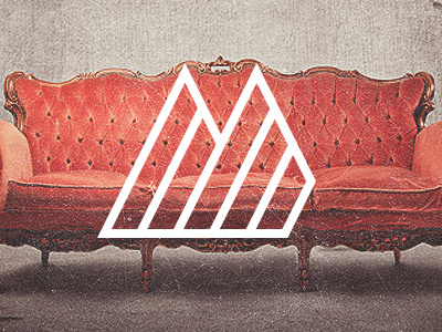Personal Logo Update branding grungy letter lines logo mark minimal red sofa symbol vintage
