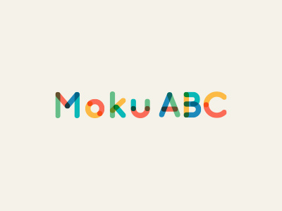 Moku ABC Logo abc alphabet colorful colors design education kids learning logo playful
