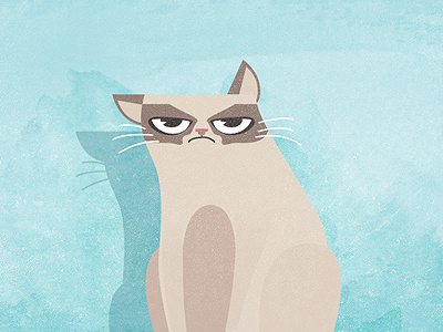 Copycat texture copying copycat grumpy cat micro-film animation flash after effects