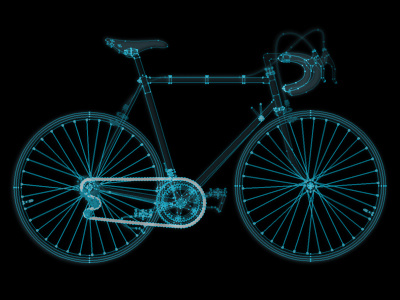 Vector Road Bike bike road vector view vintage wireframe x ray