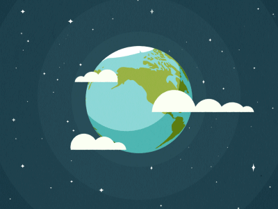 Flat Earth Scene ae after effects animated animation earth gif globe stars world