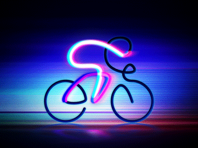 Neon Racer ae animated cycle de france gif lights line lines neon racer tour