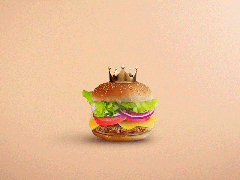 Burger King 2d ae animated burger cartoon cheeseburger effects fast food food gif motion splash