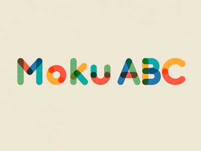 Moku ABC Logo Ident abc ae after effects alphabet branding children colors design education kids logo playful