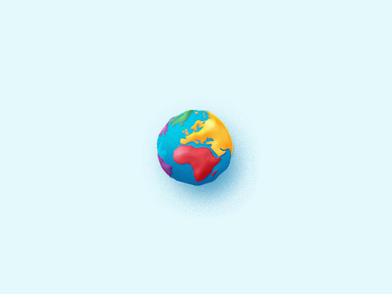 Small Planet Airlines Preloader ae after effects animated clay earth gif loading logo planet preloader