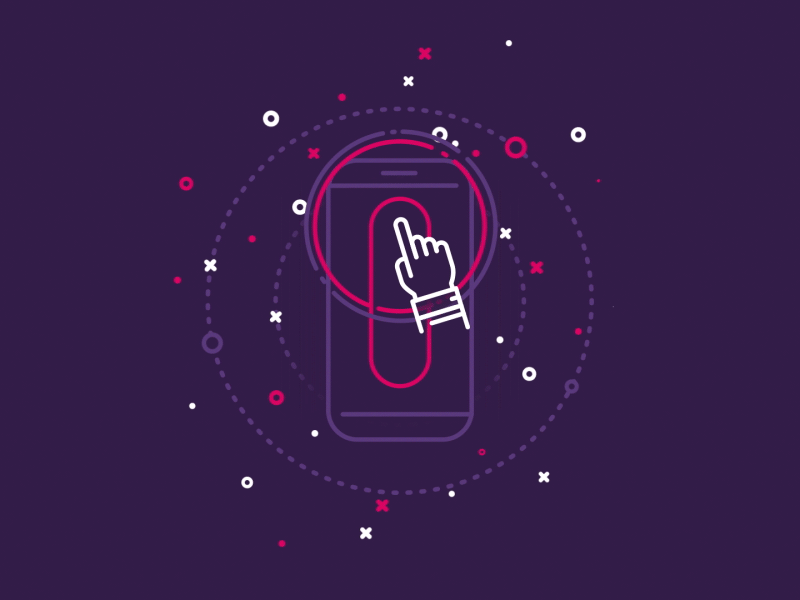 Swipe Up Animation after effects animation design gesture graphic icon illustration mograph ui