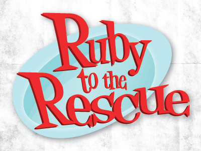 Ruby to the Rescue Logo 1st Pass design food delivery logo graphic design logo