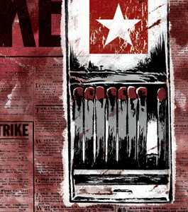 The General Strike Cover brush pen illustration music pen and ink photoshop