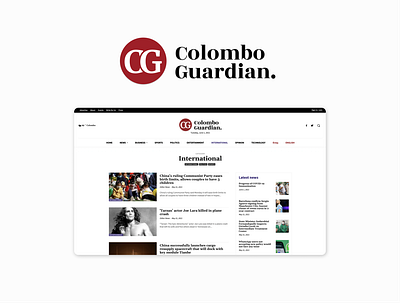 Colombo Guardian branding design logo news ui ux website