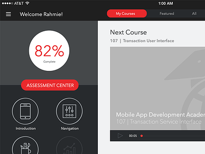 Education App Dashboard dashboard flat icons training video