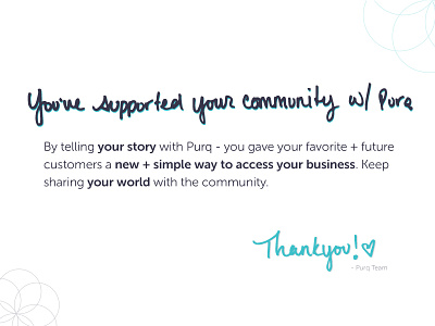 Thank You! dc purq startup support local ui ux