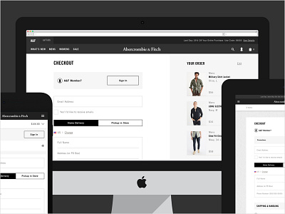 Abercrombie & Fitch Checkout abercrombie checkout conversion ecommerce responsive retail ui ux web