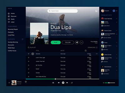 Spotify redesign concept