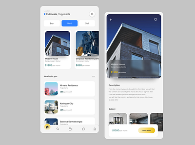 Rent House, Apart Mobile App app branding design graphic design typography ui ux