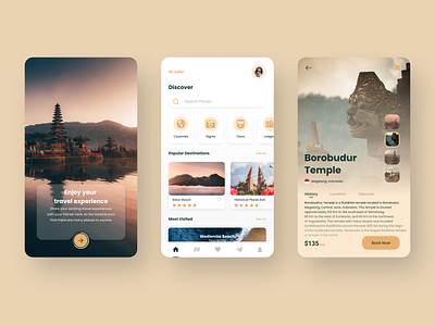 Travel & Tour Booking App app branding design graphic design typography ui ux