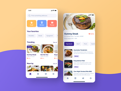 Weekly UI Challenge #2 - Food Delivery App Concept