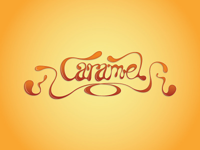 Caramel Design Challenge candy caramel dessert food lettering typography