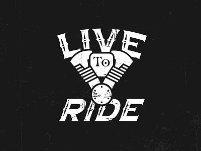 "Live To Ride" sticker lettering motorcycle sticker sticker mule typography