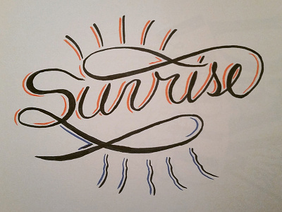 Morning Sunrise hand lettering illustration lettering lettering design lettering inspiration typography typography inspiration