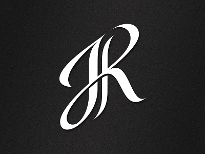 Jr Monogram hand lettering illustration initials jr lettering monogram