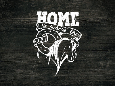 Home is where the heart is hand lettering home horse illustration lettering lettering quotes quote quotes