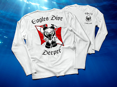 FGCU Scuba Club T-Shirt club design dive illustration moch up scuba t shirt