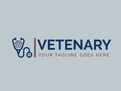 Modern Animal or Pet and Veterinary Clinic Logo Design