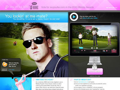 Ian Poulter Flash Experience golf marketing web design