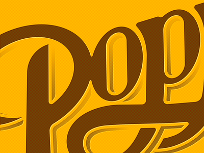 Pop O' The Mornin' classic custom design halftone hand lettering illustration logo pop popcorn script vintage wordmark