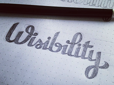Wisibility Take2 branding hand lettering lettering logo sketch sketches w