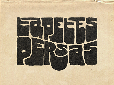 Tapetes Persas Logo 50s 60s brazil funky lettering letters logo music rock rock band type typography