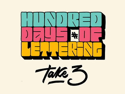 100 days of Lettering 70s challenge hand lettering instagram lettering letters type