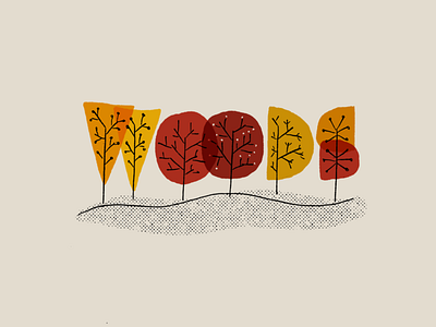 Woods again drawing hand lettering illustration lettering midcentury midcenturymodern type typography