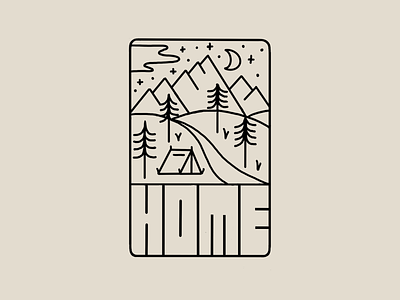 Home backpacking camping hand lettering illustration lettering logo mountains outdoor type typography