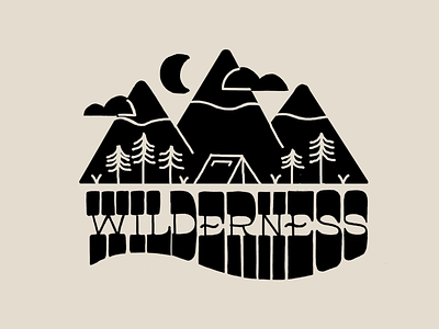 Wilderness drawing hand lettering illustration lettering letters logo outdoor procreate type typography