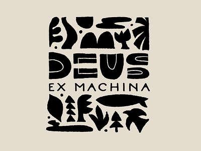 Deus Ex Machina deus deus ex machina drawing hand lettering illustration lettering logo procreate surf type typography