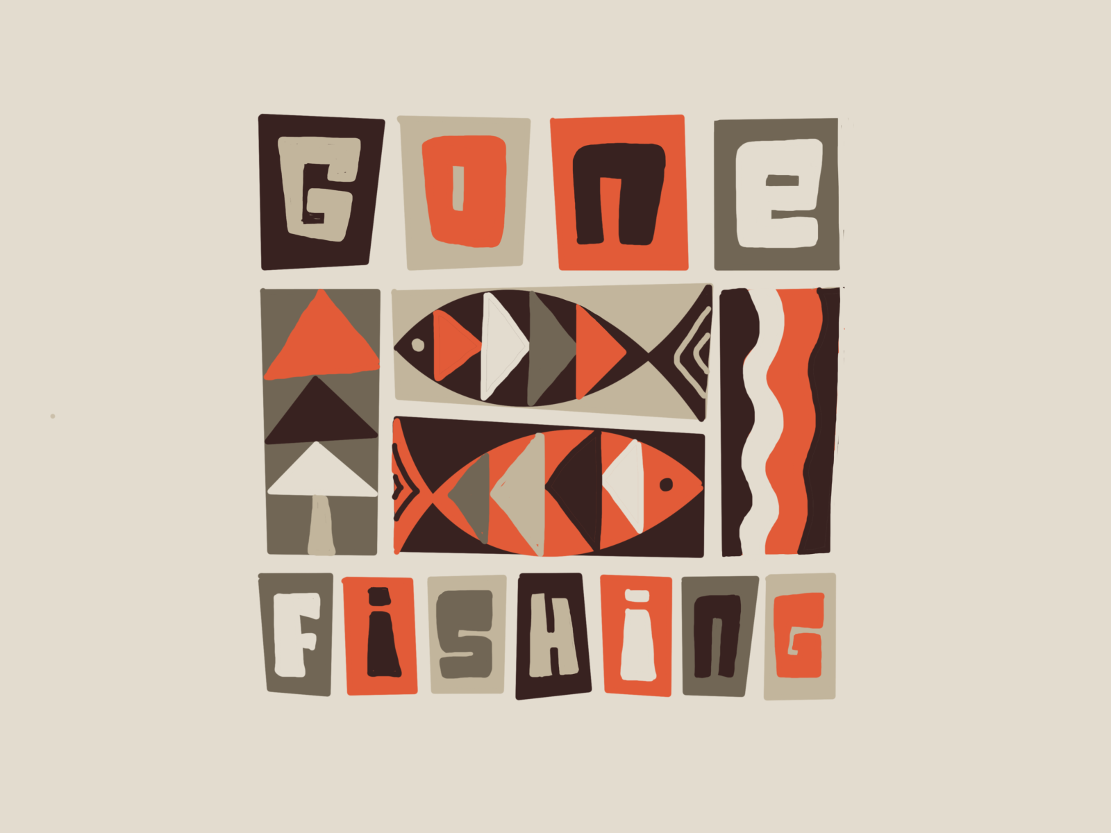 Gone Fishing - Art Print