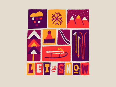 Let it snow! drawing hand-lettering ipadpro lettering midcentury procreate retro