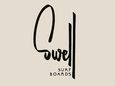 Swell take 1 brush lettering hand lettering lettering letters logo surf swell type typography