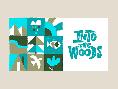 Into the woods - illustration forest hand lettering illustration ipadpro lettering letters logo nature procreate type typography woods