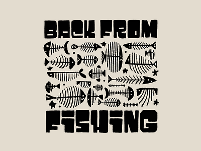 Back from fishing!! drawing fish fishing hand lettering hand lettering illustration ipadpro lettering letters procreate type typography