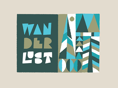 Wanderlust - retro - colored style