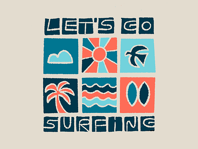 Let’s go surfing drawing hand lettering illustration ipadpro lettering logo procreate type