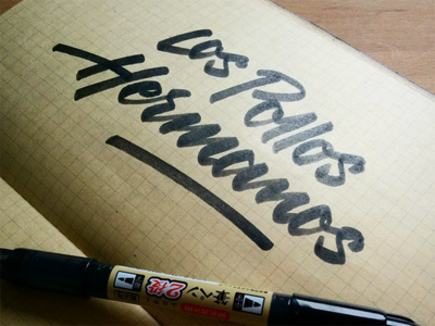 Los Pollos Hermanos branding breaking bad drawing hand lettering lettering logo sketches